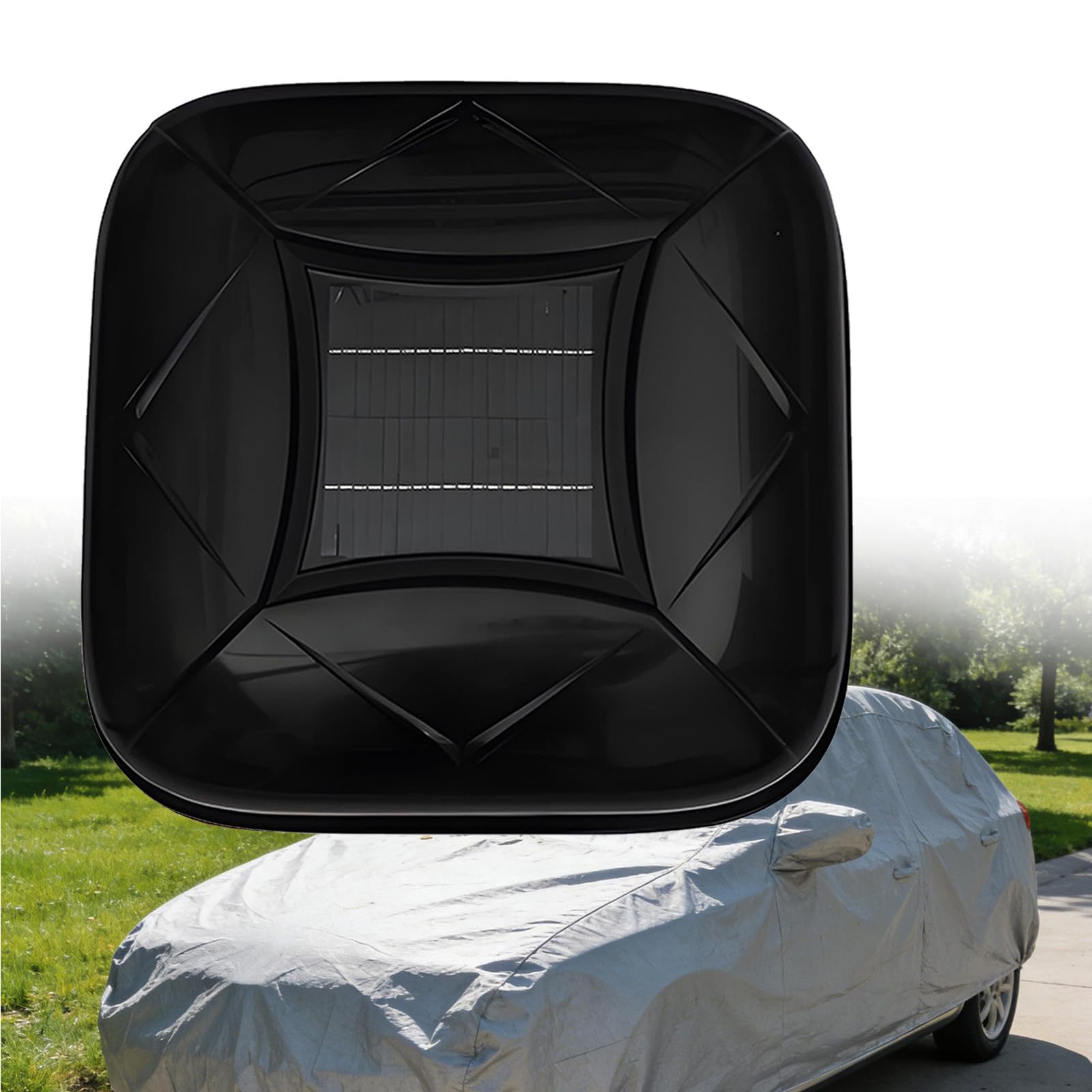 Funda Universal Móvil para Coche,Automática Solar,Mando a Distancia,One-Click Retráctil,Impermeable Antigranizo,Protección Total para Uso Exterior Todo El Año Black-YL