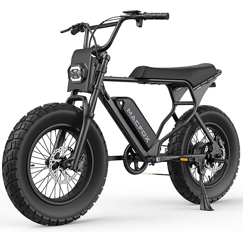 MACFOX X7 Electric Bike for Adults, 750W EBike with Hydraulic Brakes, 48V 13Ah Removable Battery 30 Mile Range, Upgraded 20x5.0 Rear Fat Tire for School/City/Town Commuting (UL2849 & Class-3)