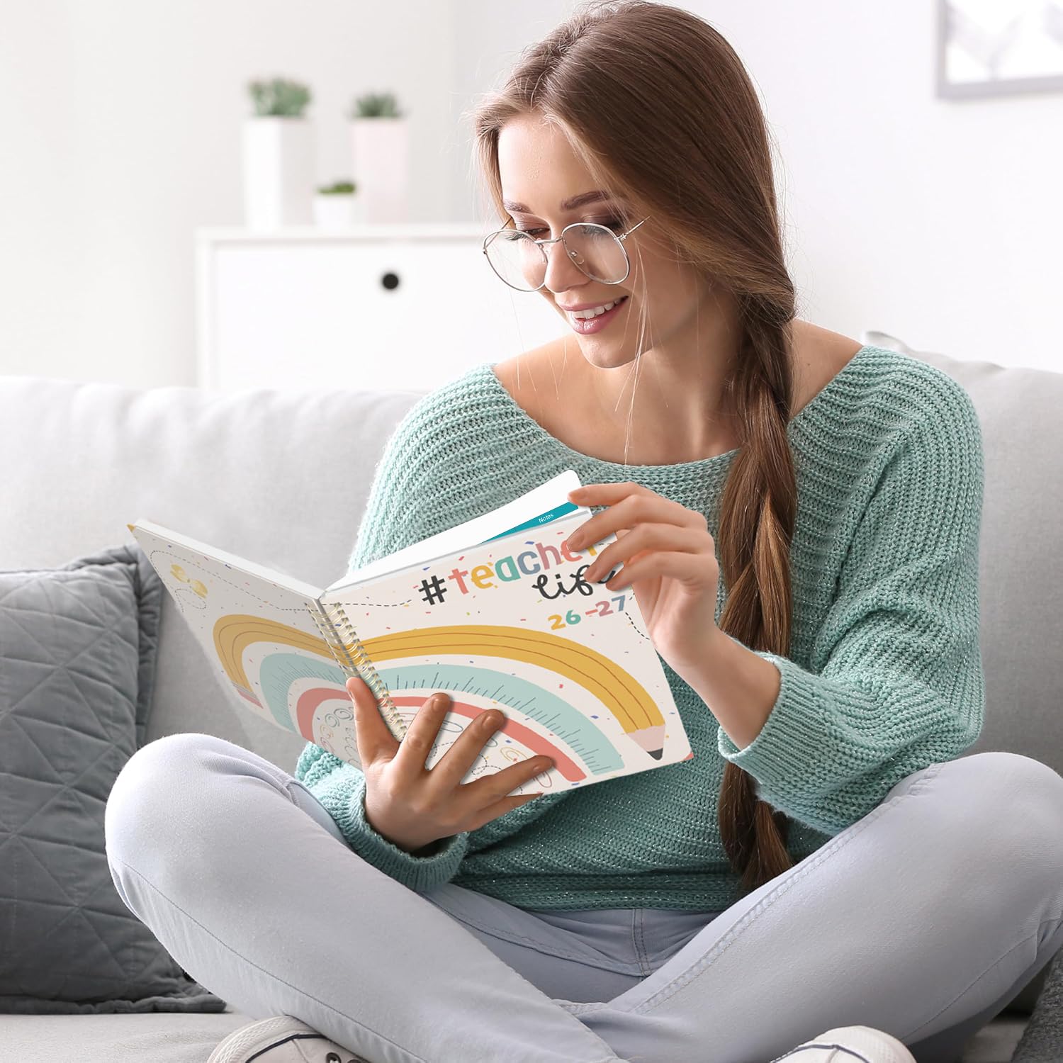 Planificateur d'enseignant 2026-27 journal académique 2026-2027 A4, juillet 2026 - juin 2027 planificateur d'enseignant, livre de planification pour assistant enseignant avec marqueurs de couleur