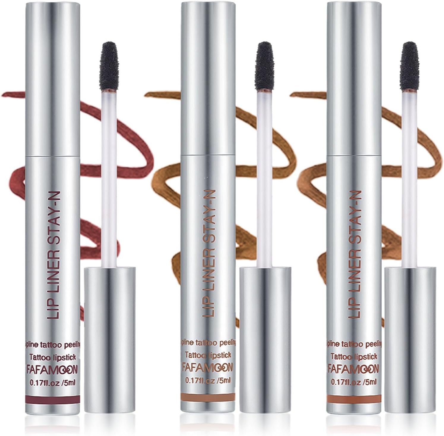 Peel Off Lipliner Stain, 3 Kleuren Langdurige Tattoo Lipliner, Waterbestendig, Vast, Lip Tint Waterbestendig Matte Afwerking voor Vrouwen Volle Lippen