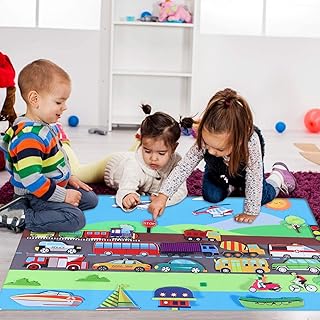 QIYUEFEIFY Vehicles Felt Board Story Set Transportation Felt Story Preschool Storytelling Flannel Board Early Learning Interactive Play Kit Birthday Gift for Kids