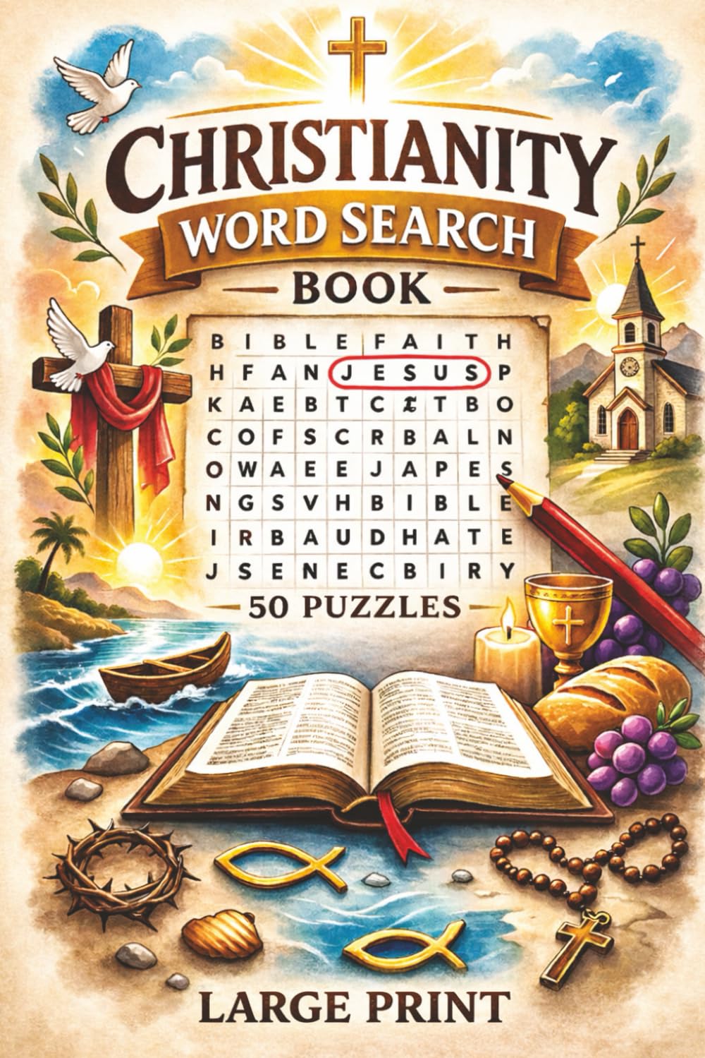 Christianity Word Search Book: Puzzles with 450+ words and terms related to Christianity!!