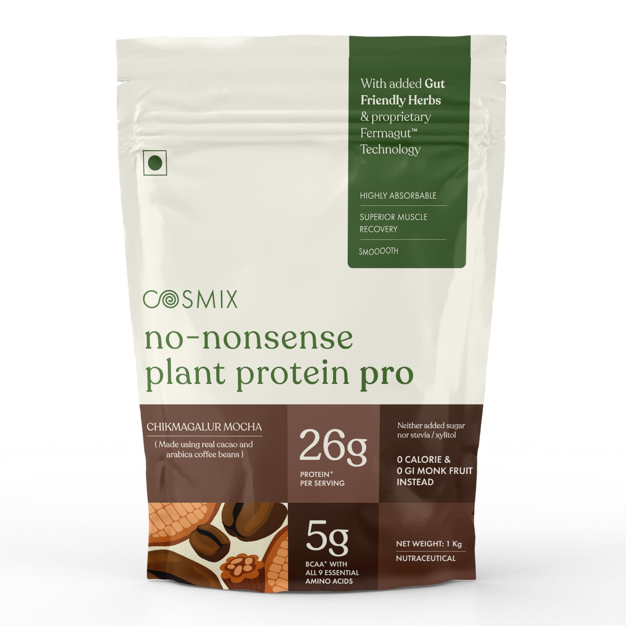 Cosmix No-Nonsense Fermented Yeast Protein | 26 Protein/Serve, 1Kg