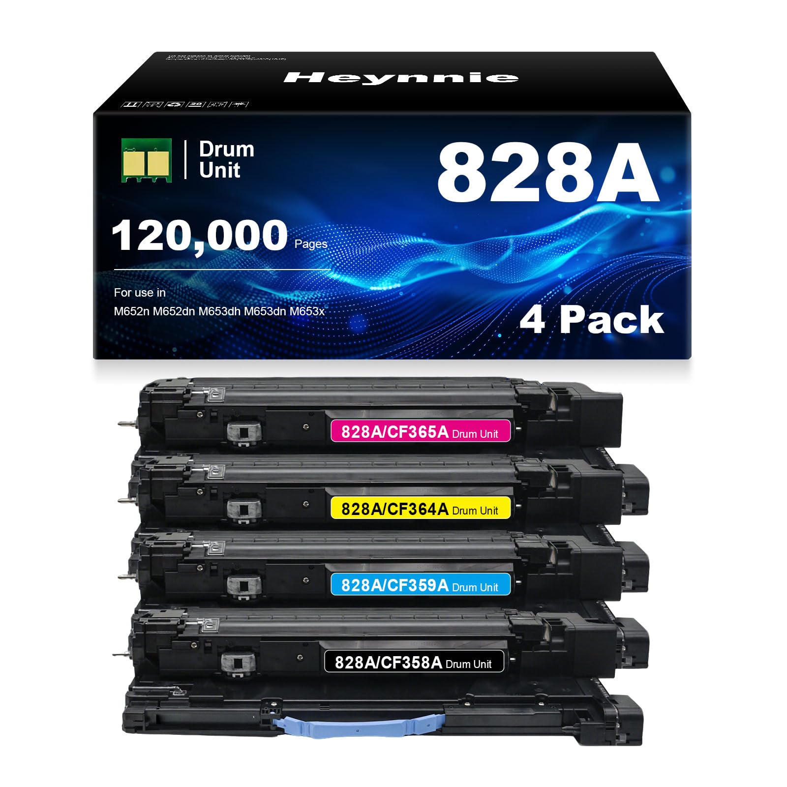 Heynnie Remanufactured 828A Imaging Unit Replacement for HP CF358A CF359A CF364A CF365A for Color Enterprise Flow MFP M880z M880z+ M855x+ M855xh