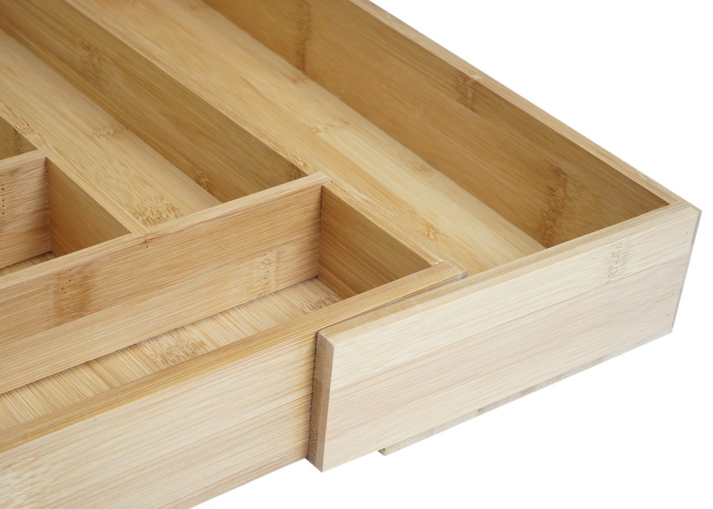 Mendler Bandeja para cubiertos HWC-B20AM (bambú, 35-58 x 45 cm)