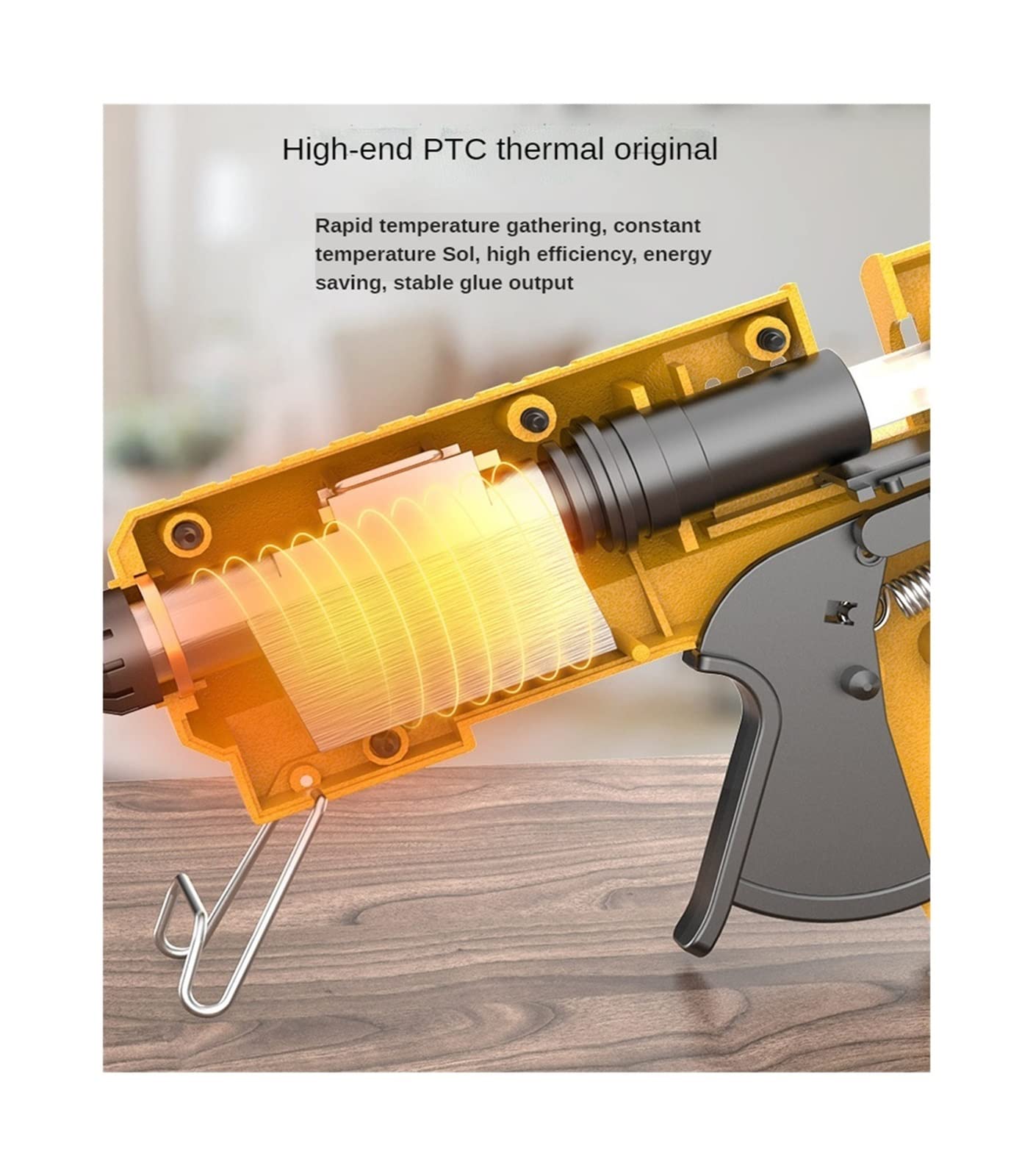 Profesjonalny pistolet do klejenia na gorąco miedziana dysza regulowana temperatura 11mm klej w sztyfcie narzędzia gospodarstwa domowego Szybkie Niezawodne Klejenie(Switch C)