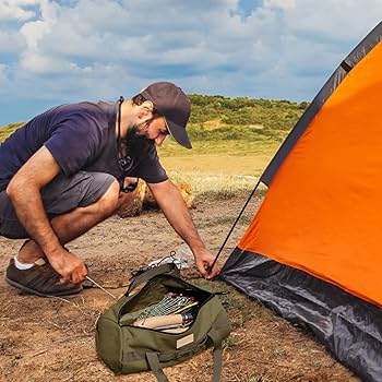 Tent Peg Storage Bag | Tool Bag - 11.8 in Tent Peg Bag for