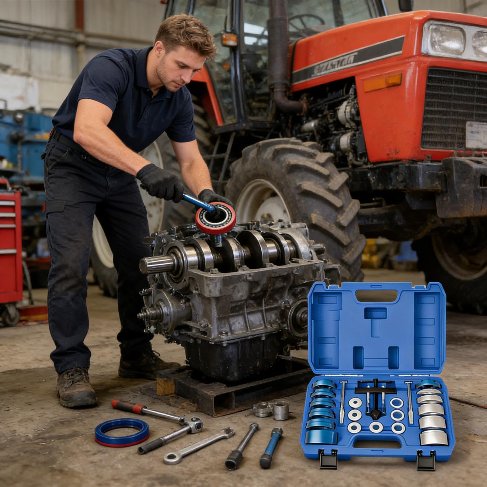 Kit Estrattore Guarnizioni Attrezzo Professionale per Installazione e | Rimozione Guarnizioni Olio e Camme per Riparazione Motore Autocarro
