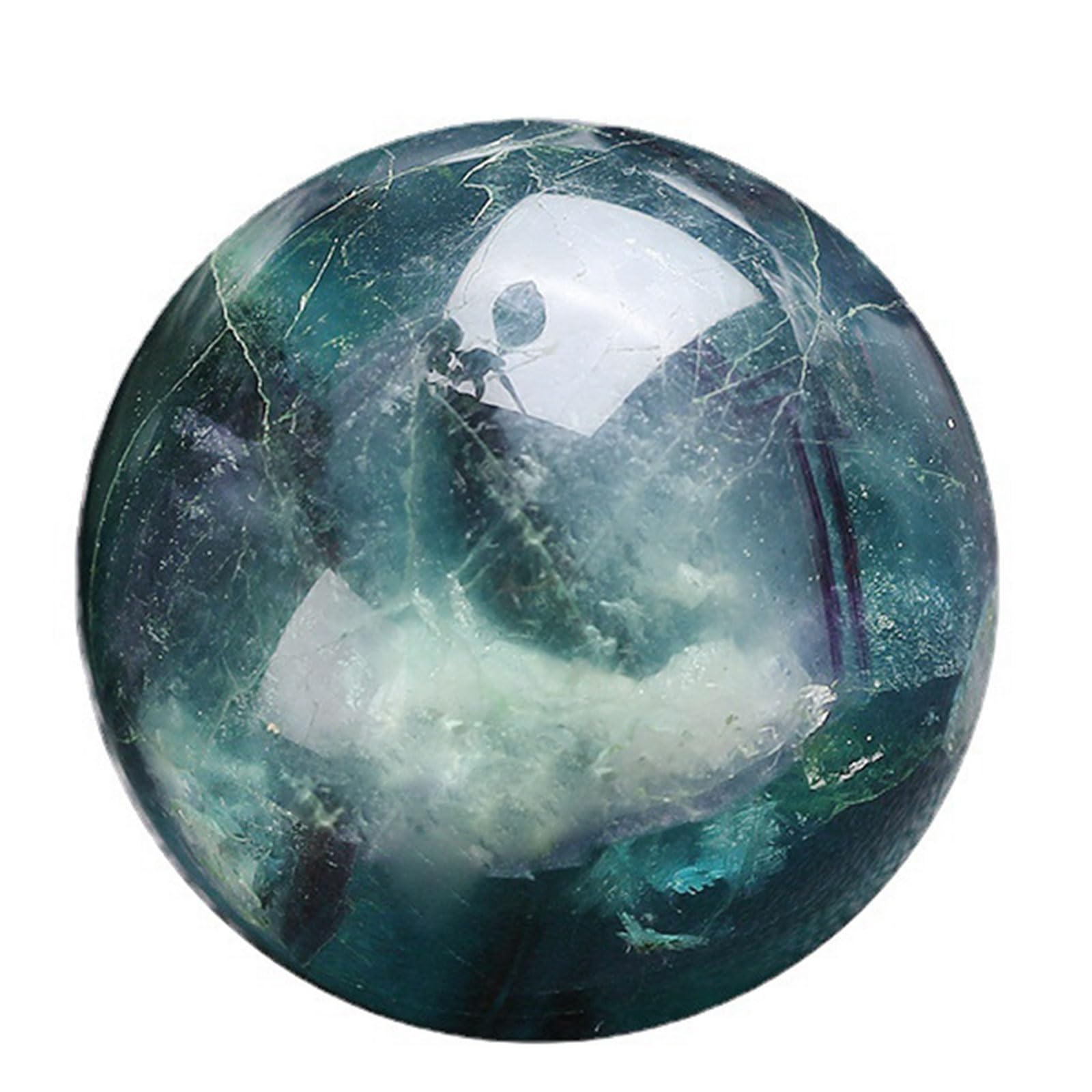Esfera de fluorita verde para protección energética y reiki activo