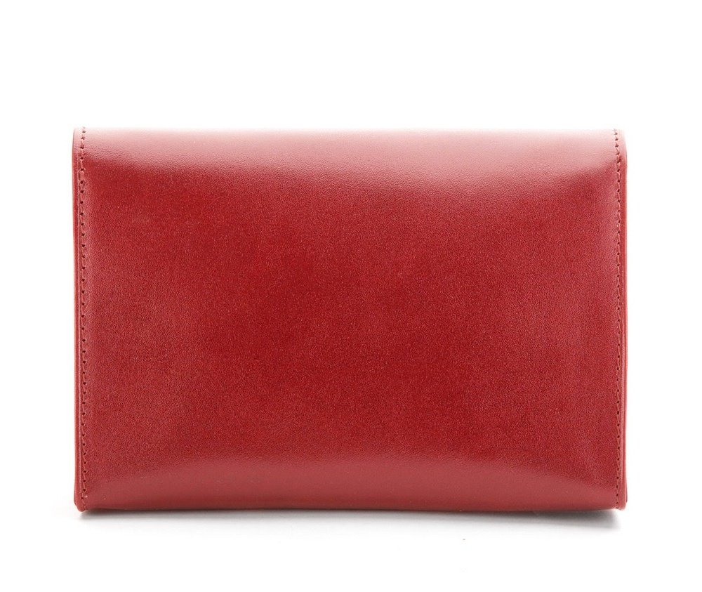 WITTCHEN Kosmetiktasche aus Narbenleder | Kollektion: Italy | aus hochwertigen Materialien | elegant und klassisch | Rot | 11x16 cm