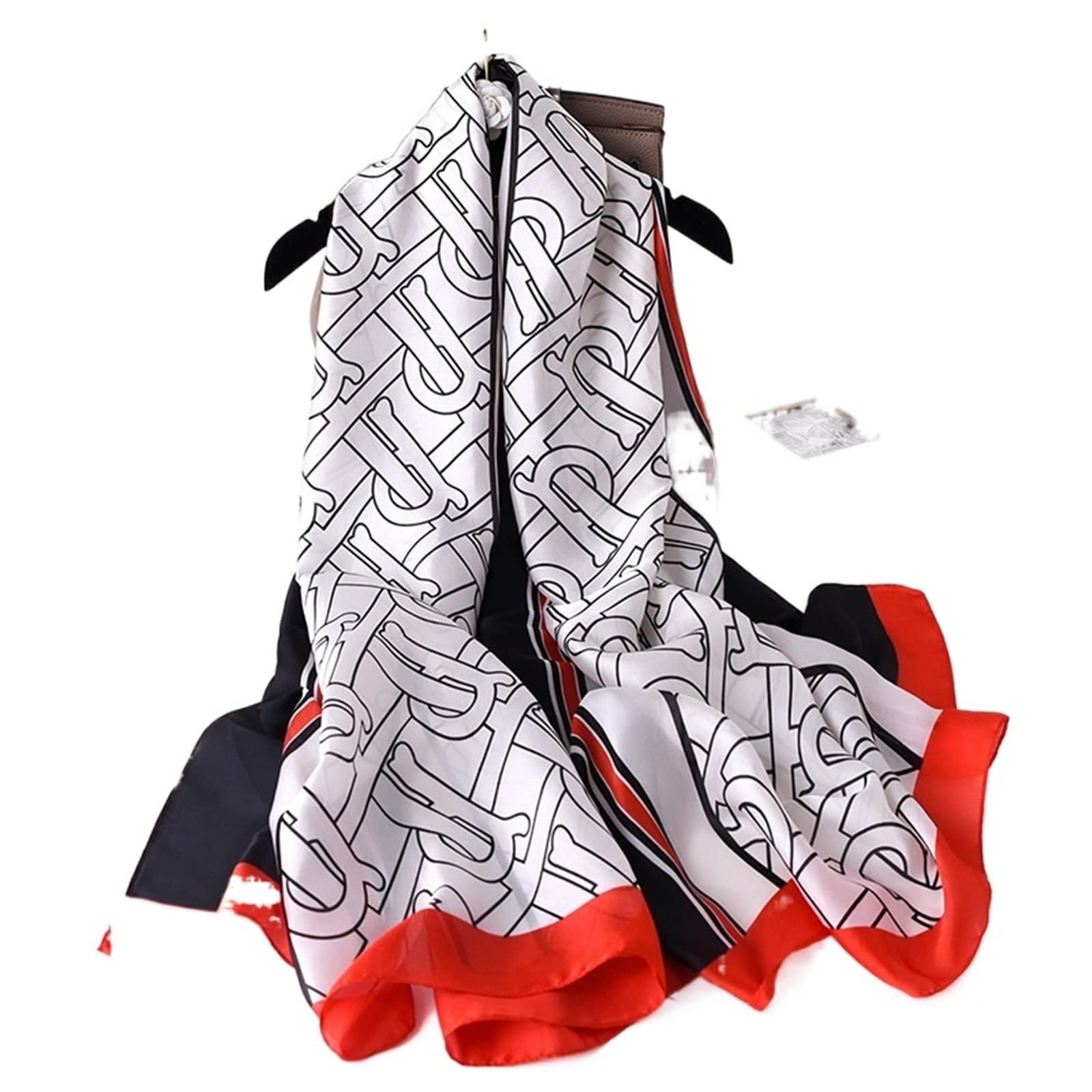 ACiyD Foulards pour Dames Écharpe en Satin de Soie Hiver 180X90CM Grand châle Automne Serviette de Plage Anti-poussière Mode Impression Écharpe Solaire (Couleur : 02, Taille : 180X90CM) (2 180X90CM)