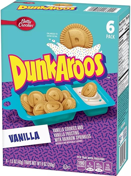 Betty Crocker Dunkaroos Vanilla Cookies and Vanilla Frosting with
