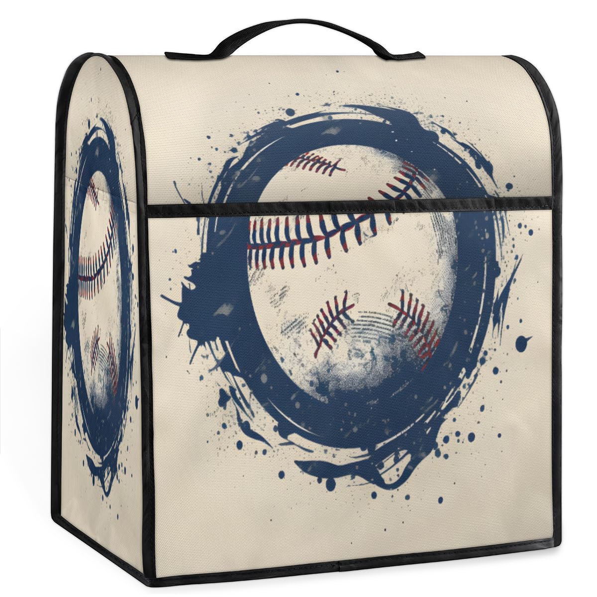 Coffee Maker Cover Vintage Baseball Kitchen Appliance Covers Small Appliance Covers Blender Cover Juicer Cover Dust Covers for Kitchen Appliances with Top Handle and Pockets,Washable,B736