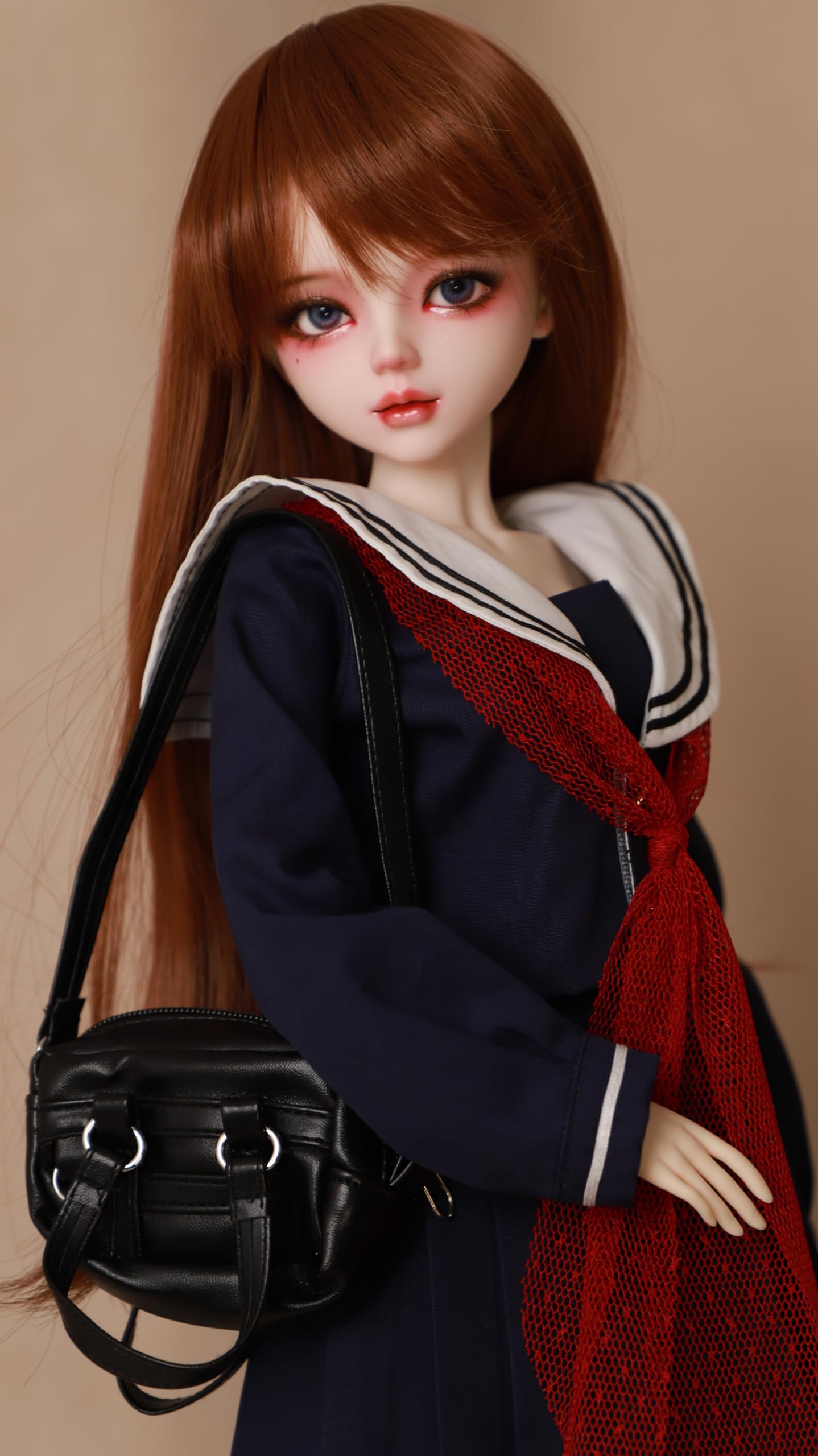 1/3 Puppe im BJD-Stil, 56 cm, handbemalte Modepuppe, japanischer Matrosenästhetik, PVC-Körper, 31 bewegliche Gelenke, Sammlerstück-Display-Puppe für Kinder ab 15 Jahren