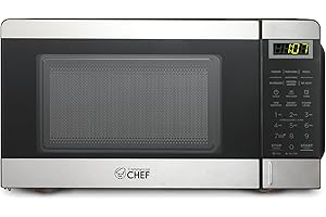 COMMERCIAL CHEF 0.7 Cubic Foot Countertop Microwave - Stainless Steel