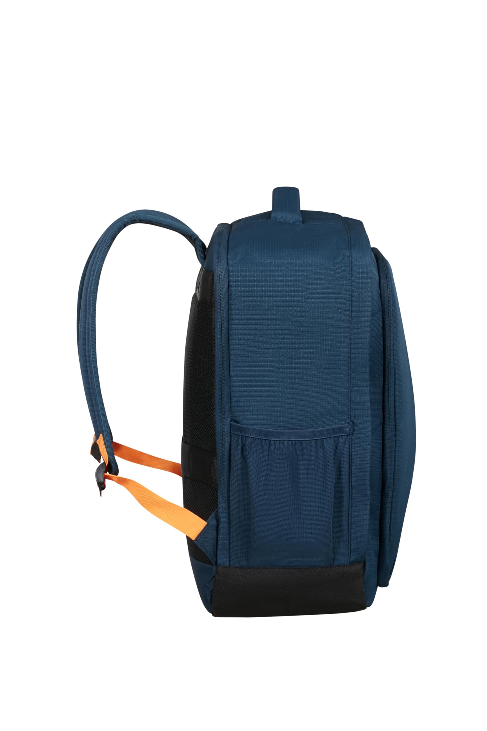 American Tourister Take2Cabin - EasyJet Bolsa de Cabina 36 x 20 x 45 cm, 38 l, 0,70 kg, Equipaje de Mano, Mochila de Avión M Bajo Asiento, Blau/Orange (Dark Navy/Radiant Orange)