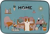 Vista 92 de Caroline's Treasures CK7824DDM - Tapete absorbente para secado de platos con diseño de bulldog inglés, rojo y blanco, para encimera de cocina, 14 x