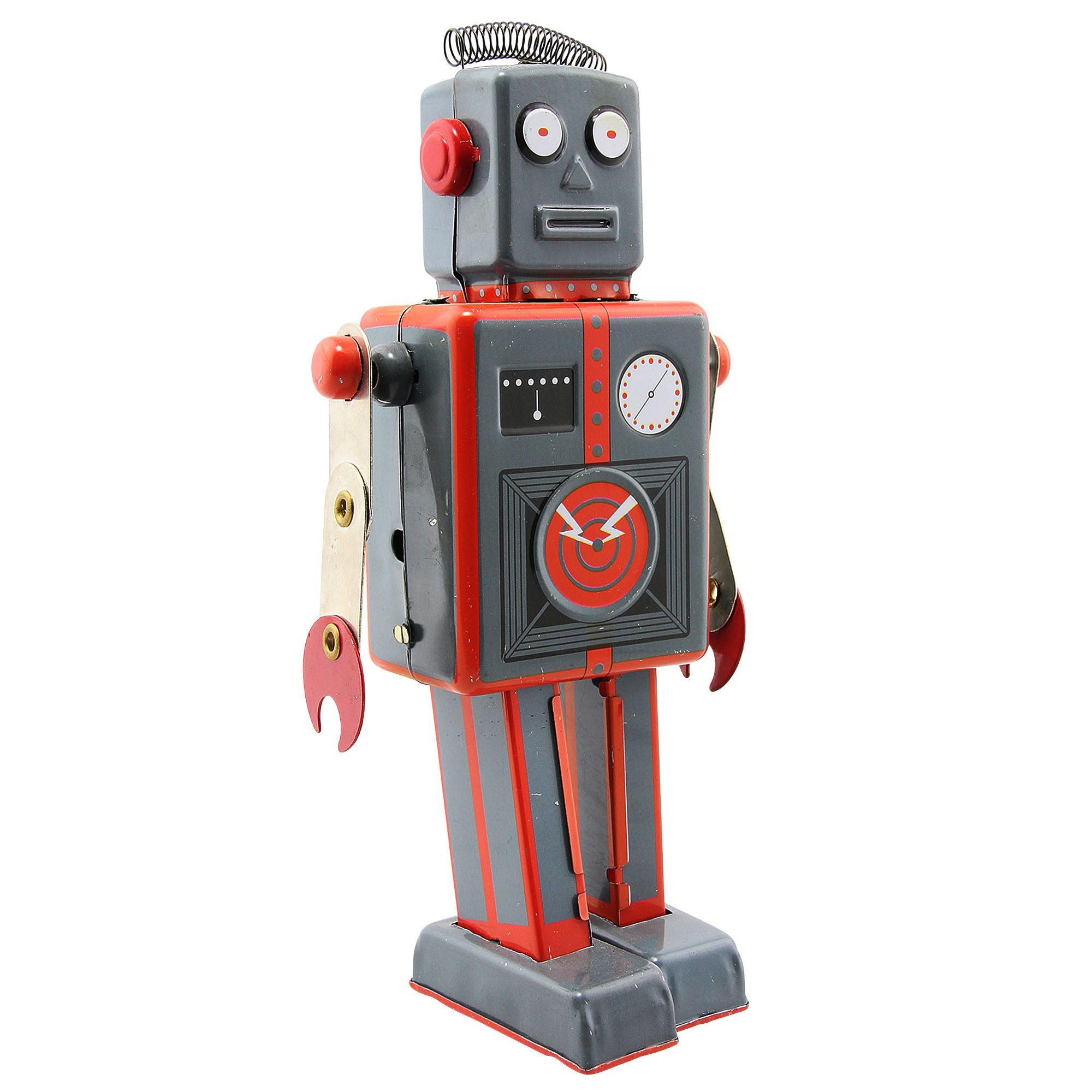 Superfreak Robot - Mechanical Robot - szary - robot blaszany - Retro zabawka blaszana