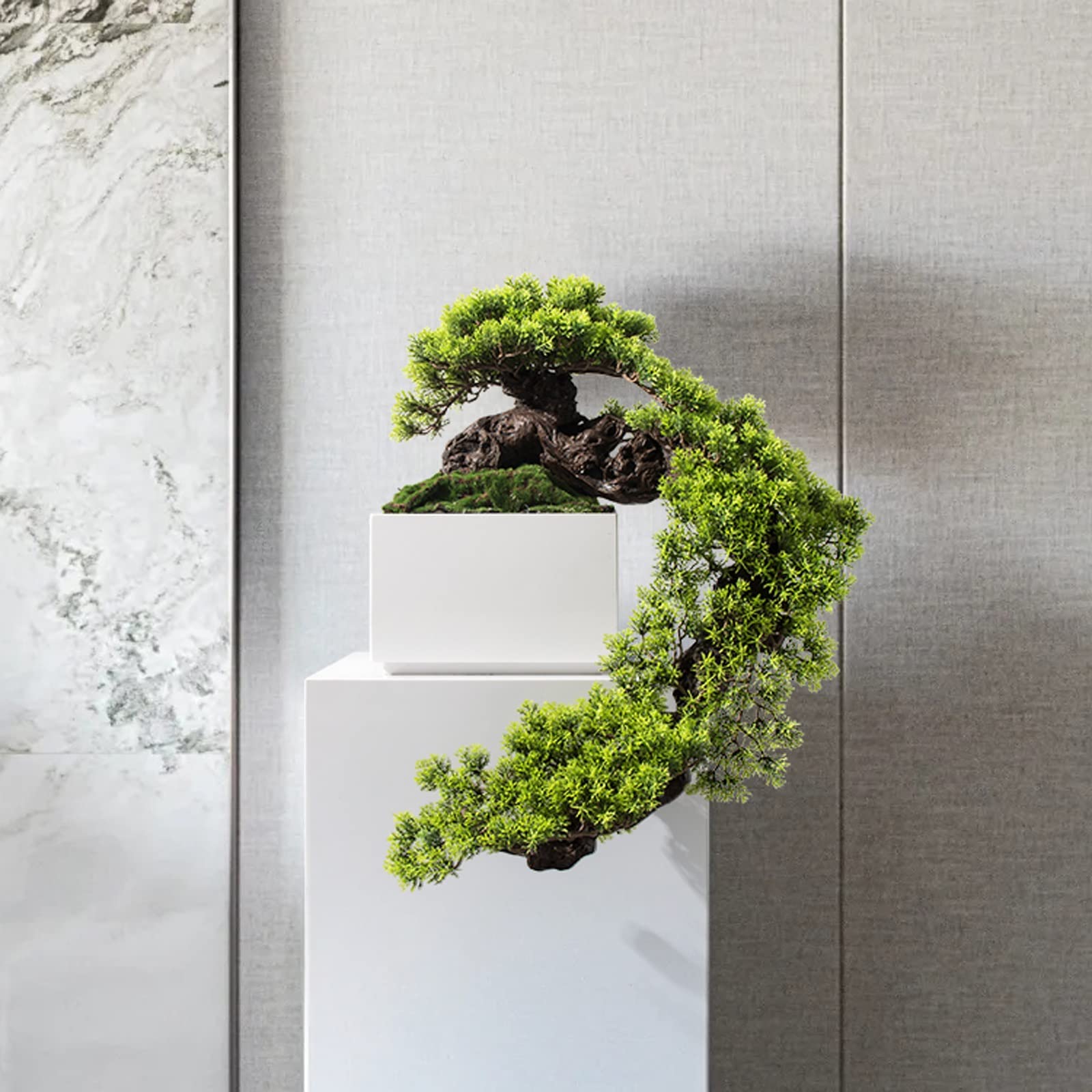 Artificielle Bonsaï Arbre Artificiel Artificia Plantes en Pot Fausses Plantes Fausse Plante for la décoration intérieure, Fausse Plante Blanc Pot for la décoration de Bureau Plante Artificielles