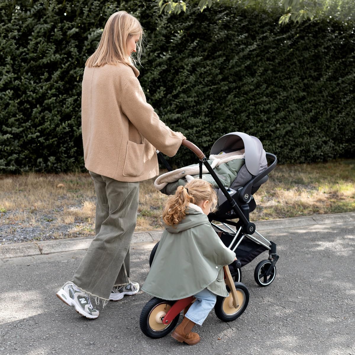 Bemini - Poncho da viaggio 9-36 m - impermeabile + teddy -