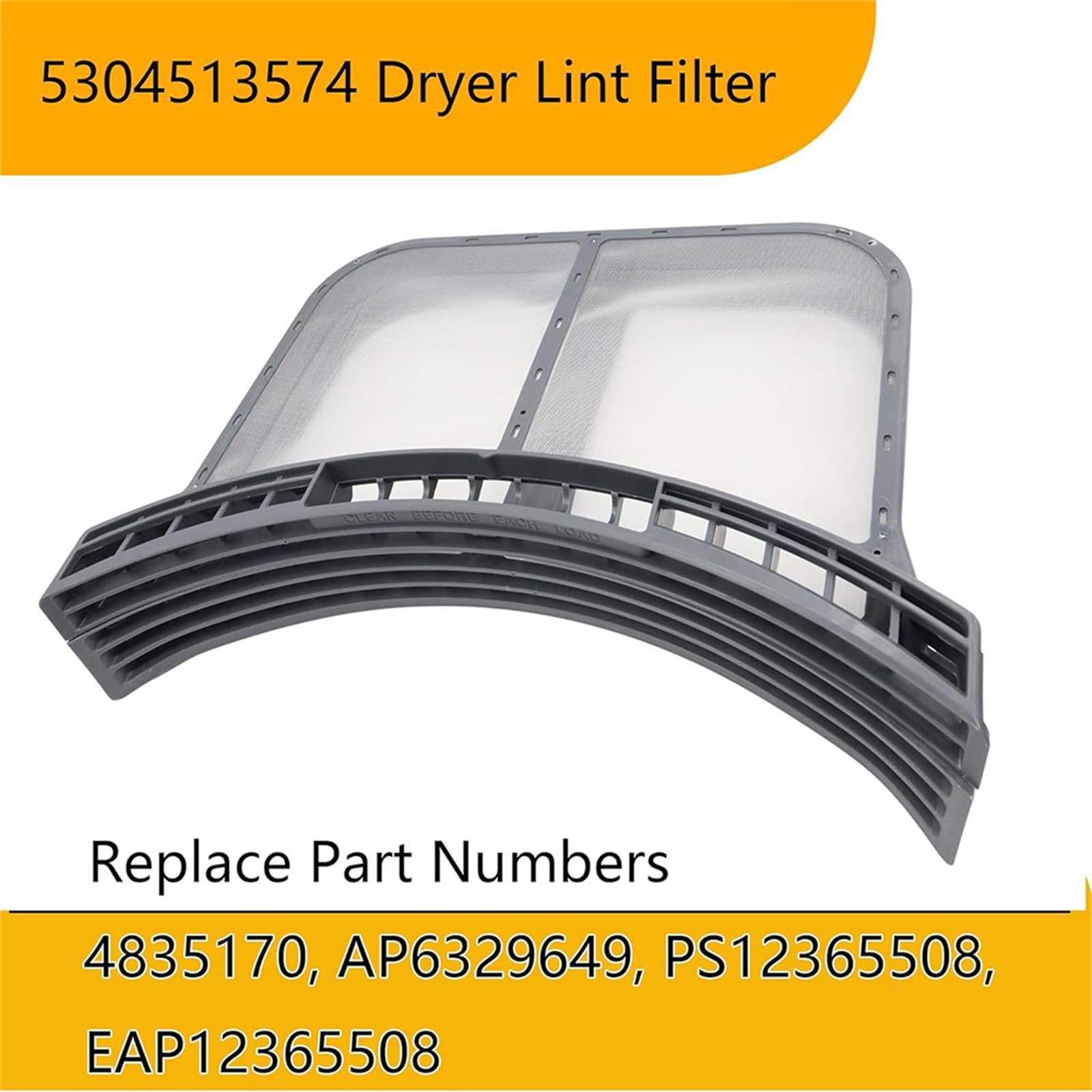 Filtro de pelusa para secadora, textura de repuesto adecuado para 5304513574, varios modelos, pieza de repuesto