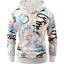 YININF Mens Hipster Hip Hop Hoodie Print Hooded Pullover Sweatshirt