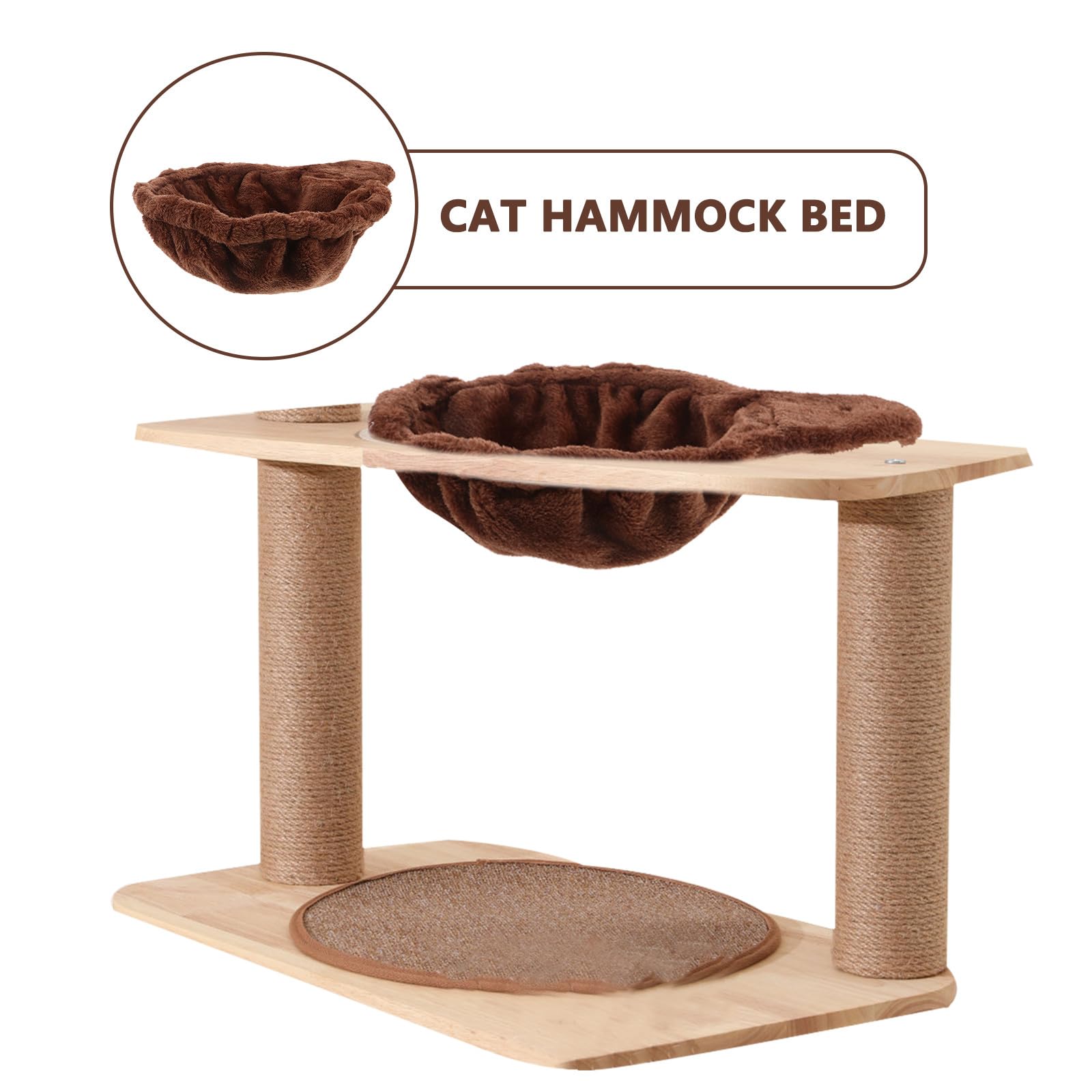 SUPVOX Amaca per Gatti Imbottita in Pile con Struttura in Acciaio, Design Sospeso Salvaspazio Rotondo, per Gattini e Gatti Adulti su Alberi e Mensole