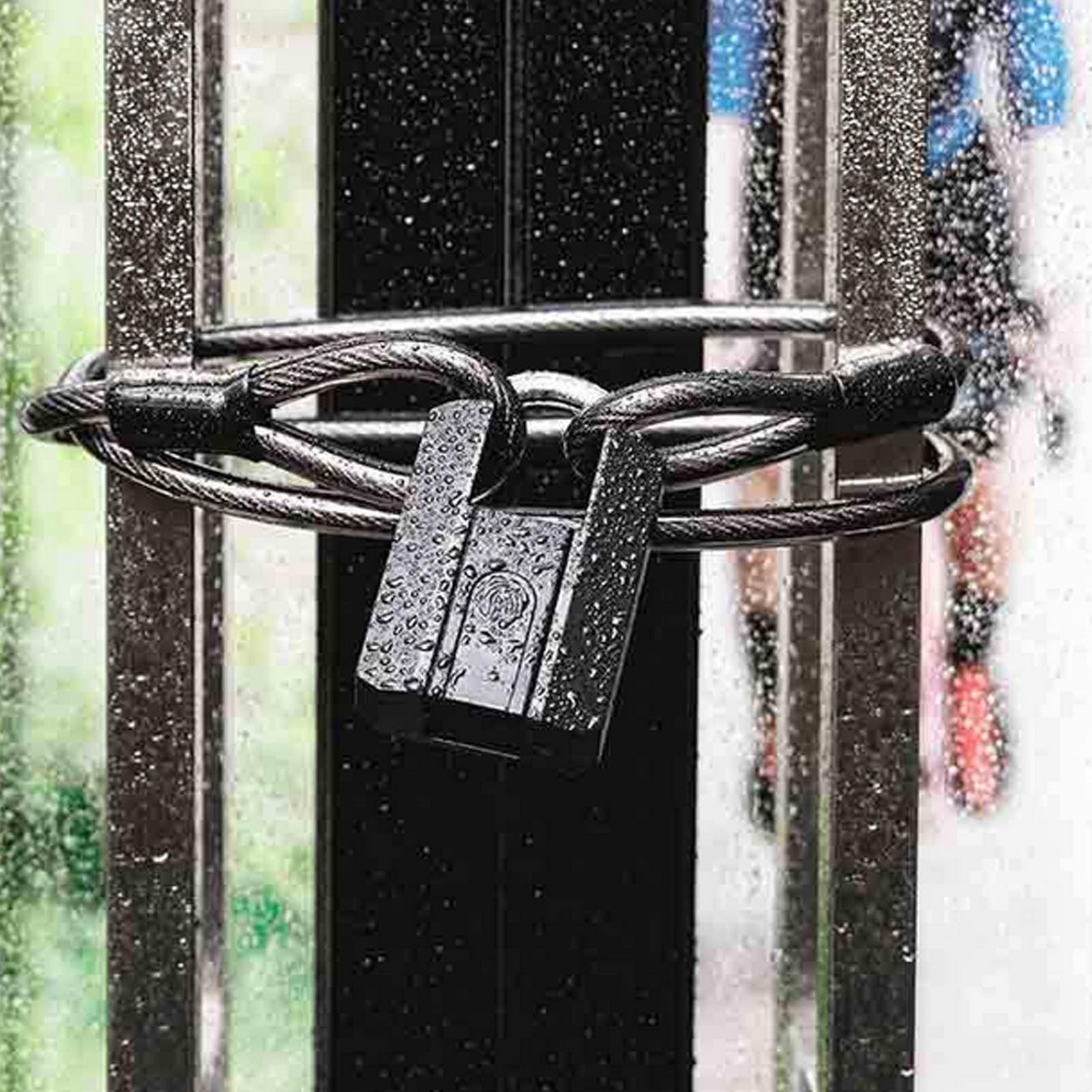 Candado de Huella Dactilar, 3 En 1 Impermeable Huella Dactilar Bluetooth App Cerradura con 2 Llaves, USB de Carga de Alta Seguridad de combinación de Bloqueo para Armario, cajón