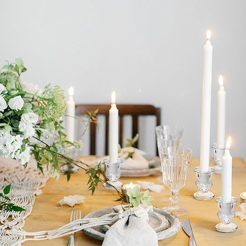 Miniatura 2 de 18 portavelas cónicos de vidrio a granel, portavelas de cristal transparente, elegantes portavelas cónicos a granel para centro de mesa, boda,