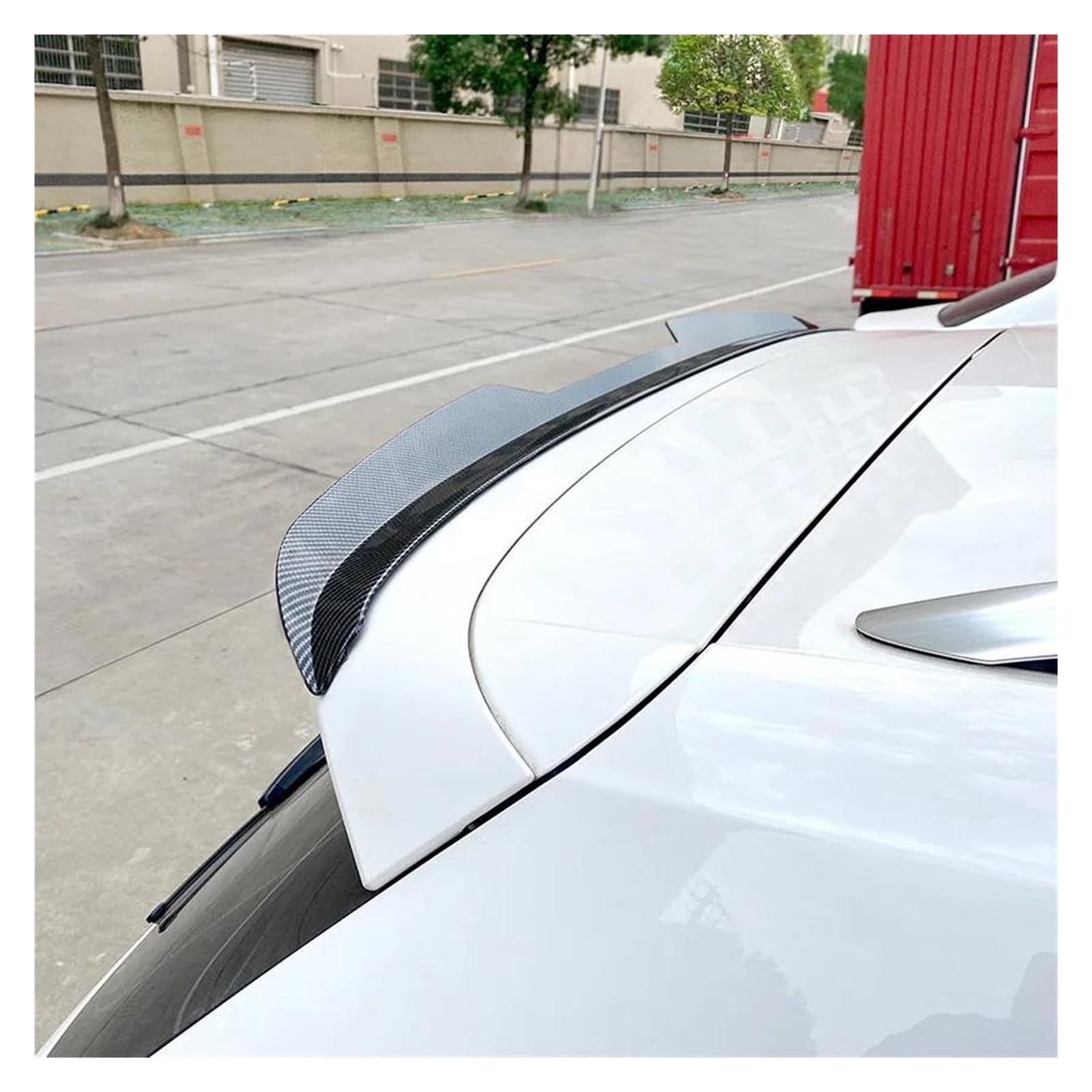 Spoiler Carrozzeria Per VW Per Tiguan MK2 R 2017-2023 Spoiler posteriore per baule e tetto per ala Bodykit Tuning Alettone Spoiler Posteriore(Look in carbonio)