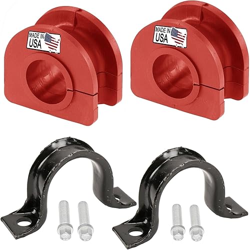 Suspension Dudes PAIR Rear Sway Bar CODE RED Bracket/Bushing Kit FITS Escalade, Avalanche, Suburban, Tahoe, Yukon, 2000-2020 Bushings Made In USA, 28MM Stabilizer Bar, K6408 928-344