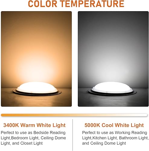 Miniatura 3 de Luz LED de 8.5 pulgadas, iluminación al aire libre, luz de techo, luz de trabajo para RV, coche de turismo, camping, camión y yate, blanco frío