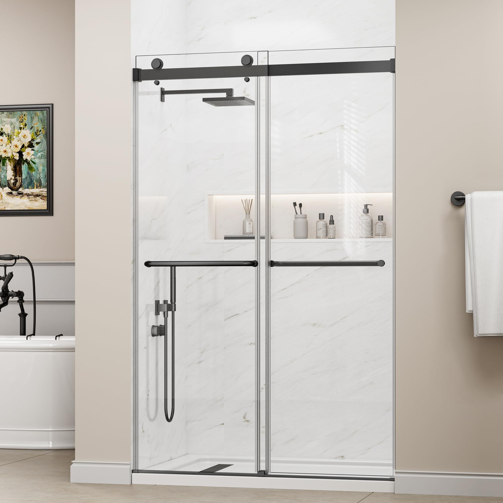 Photo 1 of JONIVRAT 48" W x 76" H Sliding Shower Door