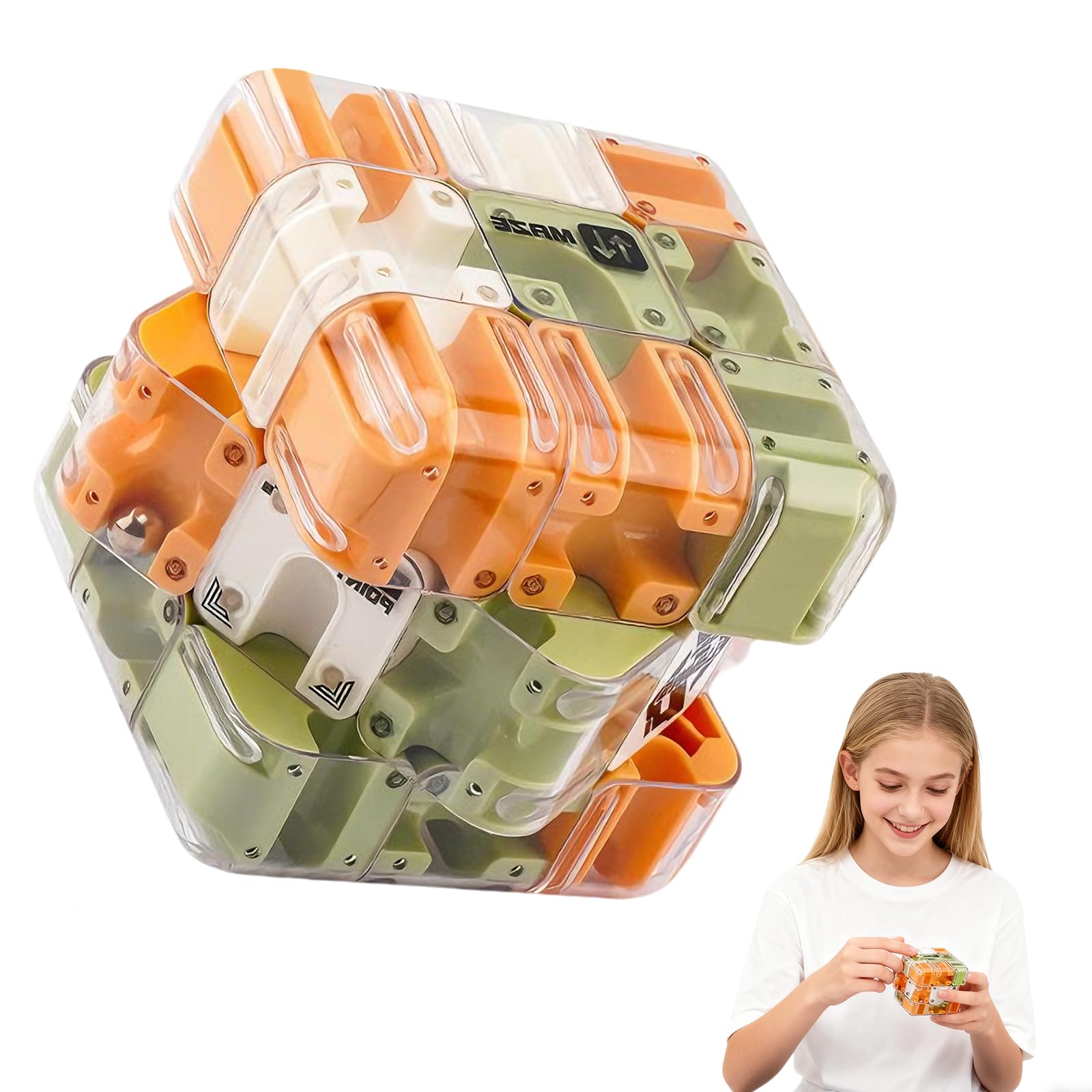 Large Labyrinth 3D Maze Cube, Engaging Brain Teaser Toy