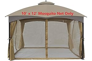 Protect Your Outdoor Haven - APEX GARDEN 12x14 Gazebo Replacement Mosquito Netting