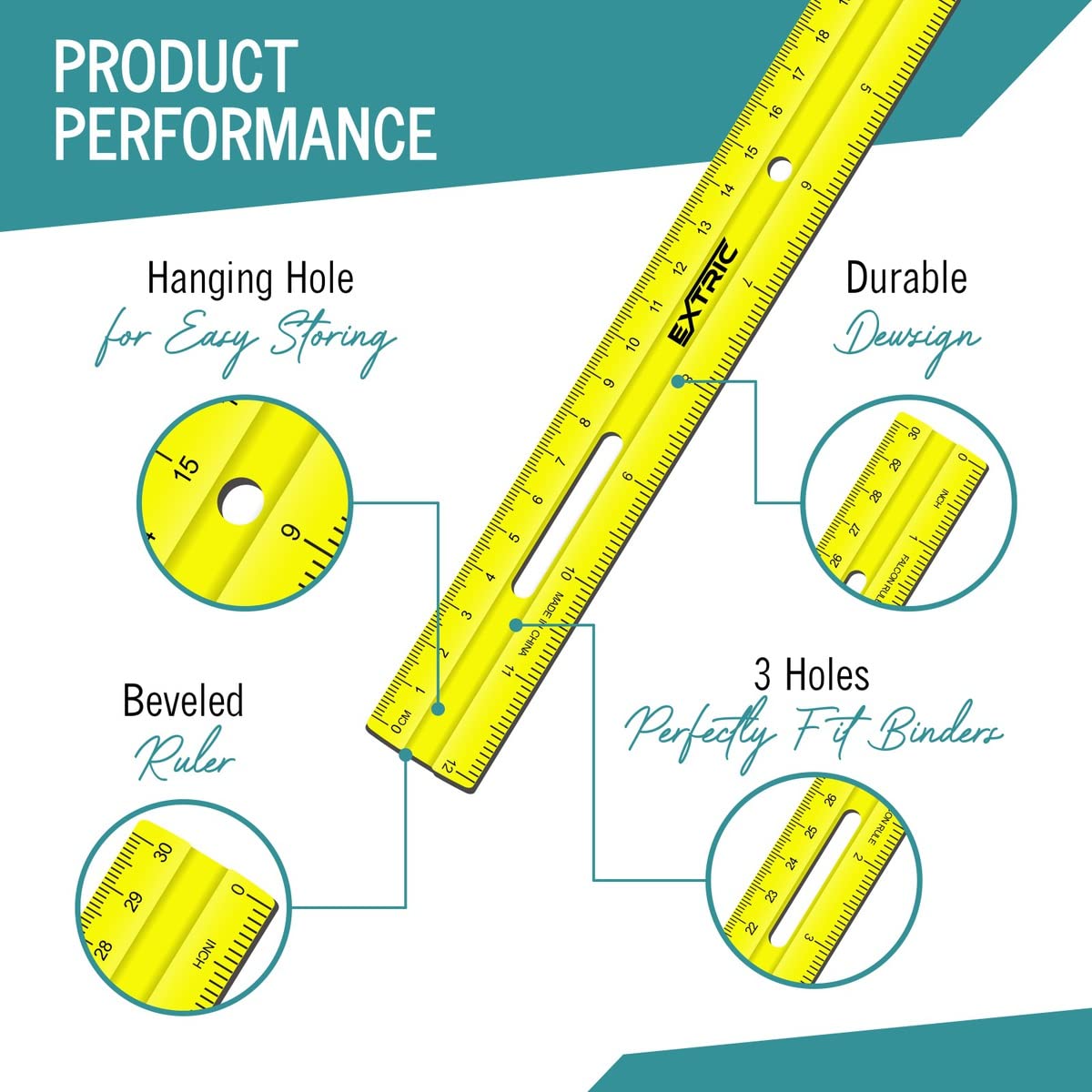 Snapklik.com : Clear Plastic Rulers 12 Inch, Rulers Bulk For Classroom ...
