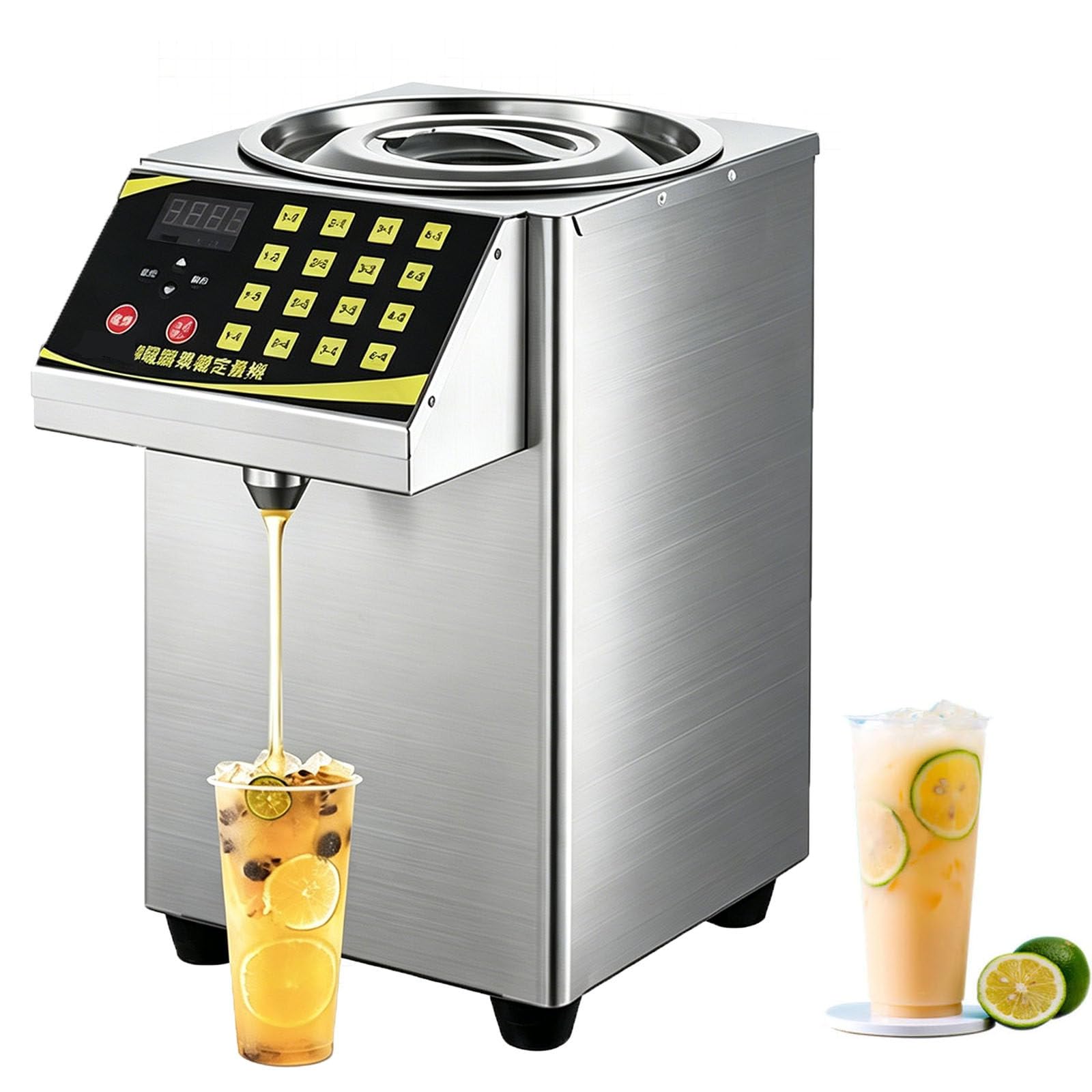 Ymnogjie Commercial 8.5L Fructose Dispenser,Syrup Dispenser StainlessSteel