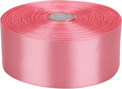 Cinta de satén color oro rosa de 1.5 pulgadas, rollo de cinta de 50 yds de tela unicolor, para invitaciones de boda, ramos de novia, costura,