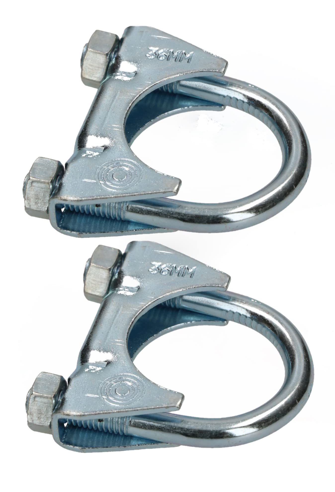 Auspuffschellen Verzinkt Bügelschellen Auspuff U-Bolt Clamp M8 60mm - Verzinkter Stahl Für Auto & Industrie Verzinkte Stahlschellen