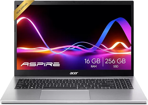 acer Aspire Premium Slim Laptop - 15.6" Full HD IPS 1080P Display - AMD Ryzen 3 7330U Quad-Core Processor - 16GB RAM - 256GB NVMe SSD - Webcam - Wi-Fi 6 - Windows 11 Pro - W/O Mouse