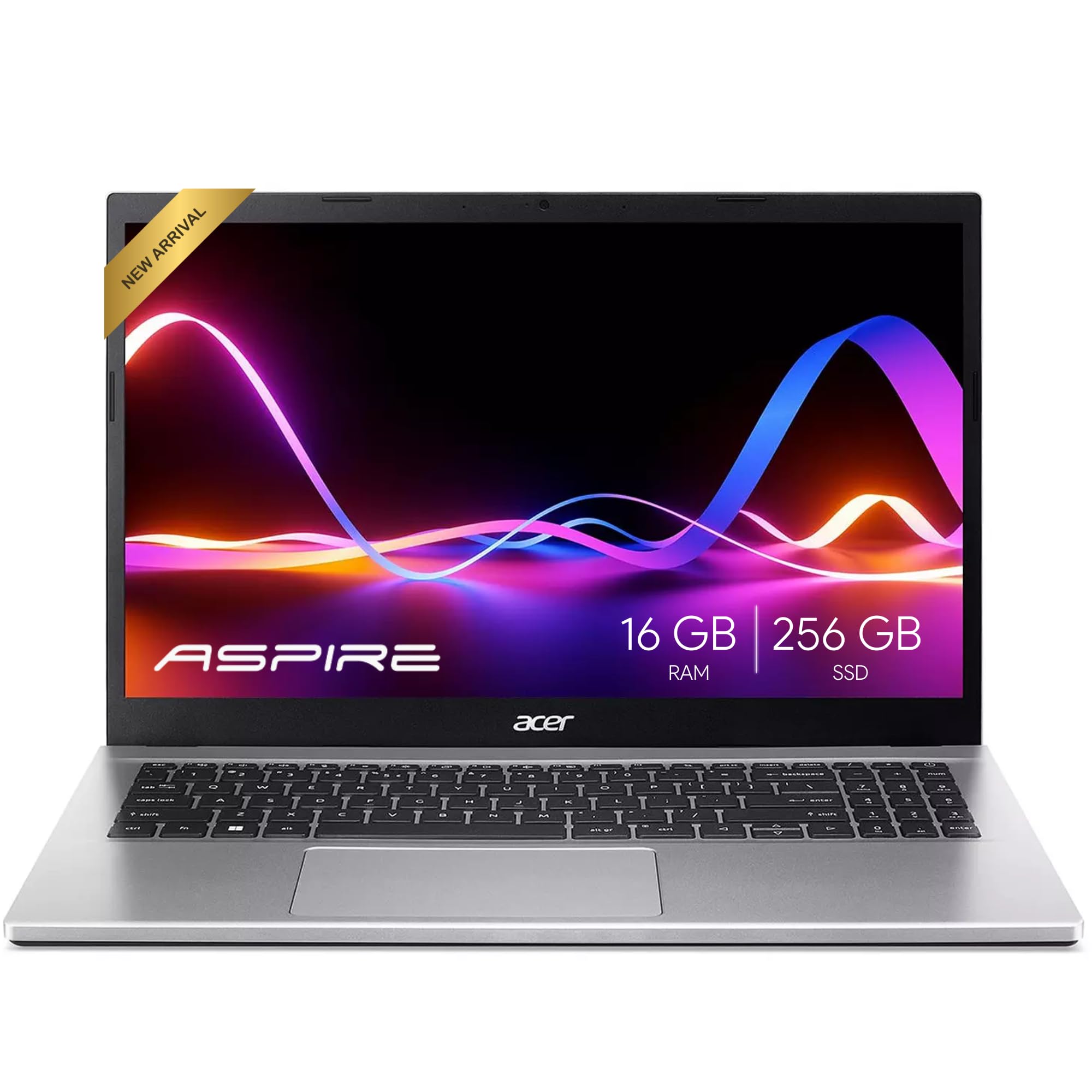 acer Aspire Premium Slim Laptop - 15.6" Full HD IPS 1080P Display - AMD Ryzen 3 7330U Quad-Core Processor - 16GB RAM - 256GB NVMe SSD - Webcam - Wi-Fi 6 - Windows 11 Pro - W/O Mouse