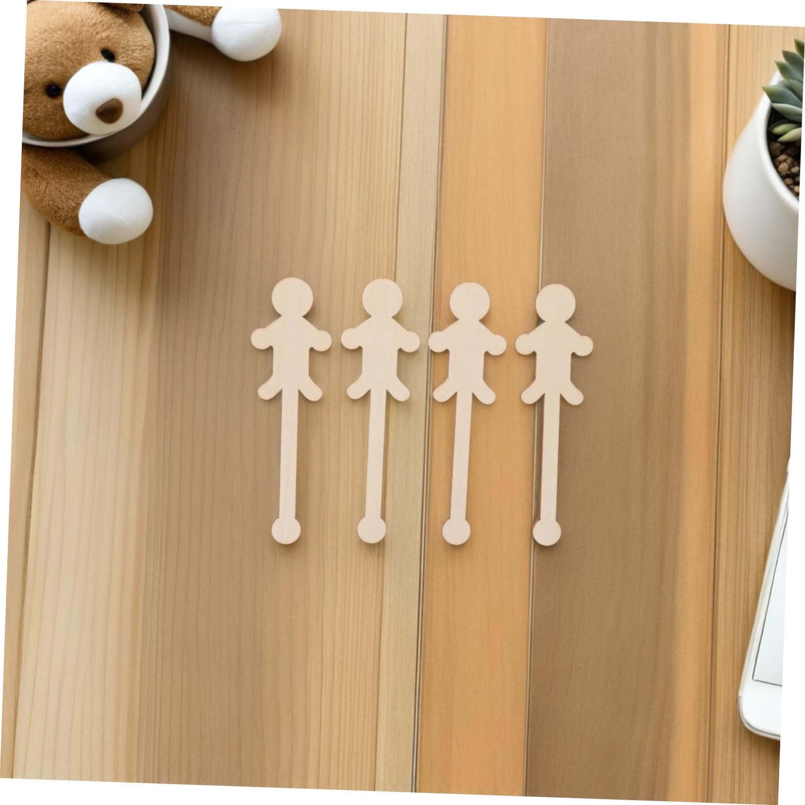 Figuras de Personas de Madera sin Terminar 90 Piezas para Pintar