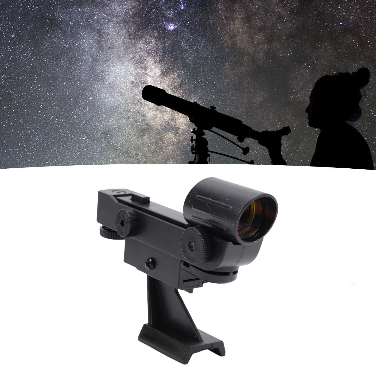Chercheur à Point Rouge, Portée de Chercheur LED avec Réglage de Luminosité pour Alignement Rapide, Support à Large Ajustement pour Télescopes 80EQ 90EQ 130EQ