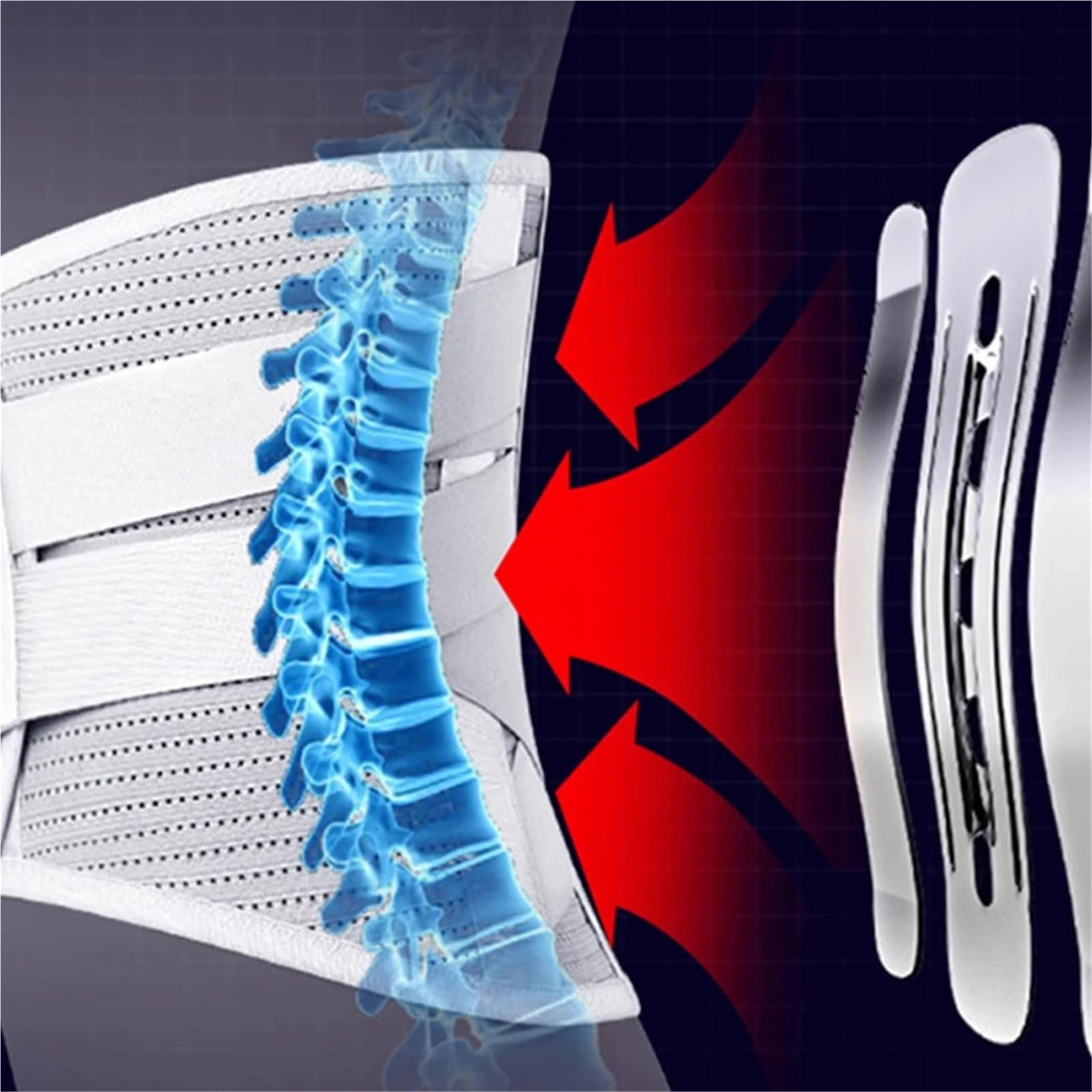 Fascia Lombare Supporto 1 tutore for la schiena for alleviare il dolore nella parte inferiore, cintura di supporto lombare con cuscinetto, design ergonomico(XXL)