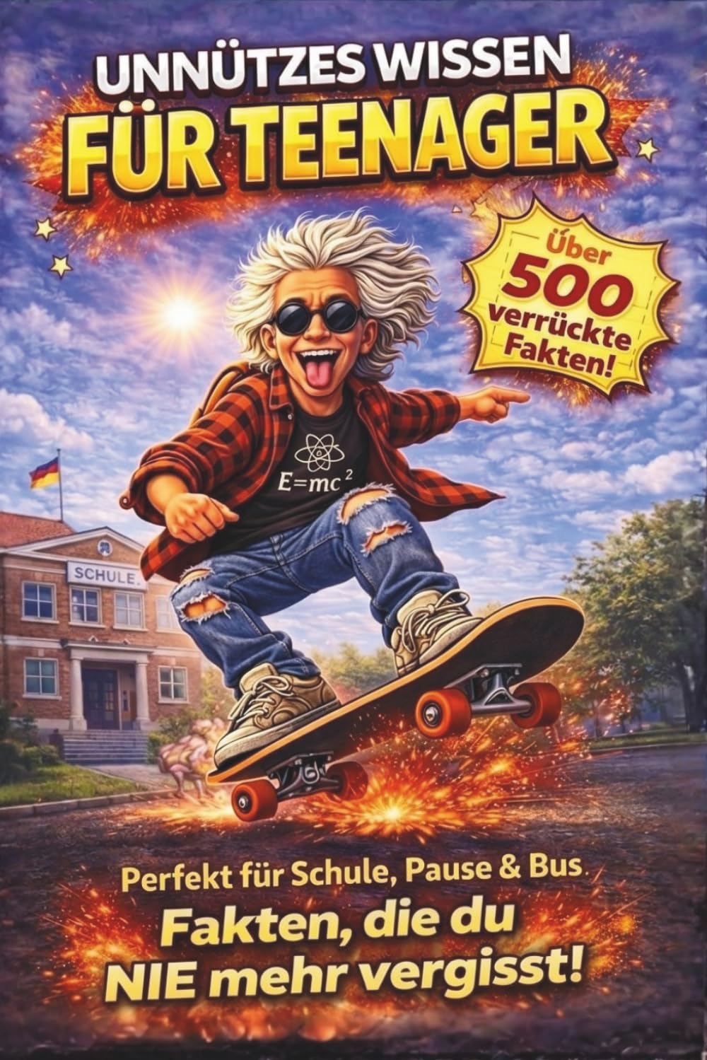 Unnützes Wissen für Teenager: Über 500 verrückte Fakten zum Staunen, Lachen & Weitererzählen – mit Quiz, Challenges & Mitmach-Seiten, ideal für Schule, Pause & Freunde