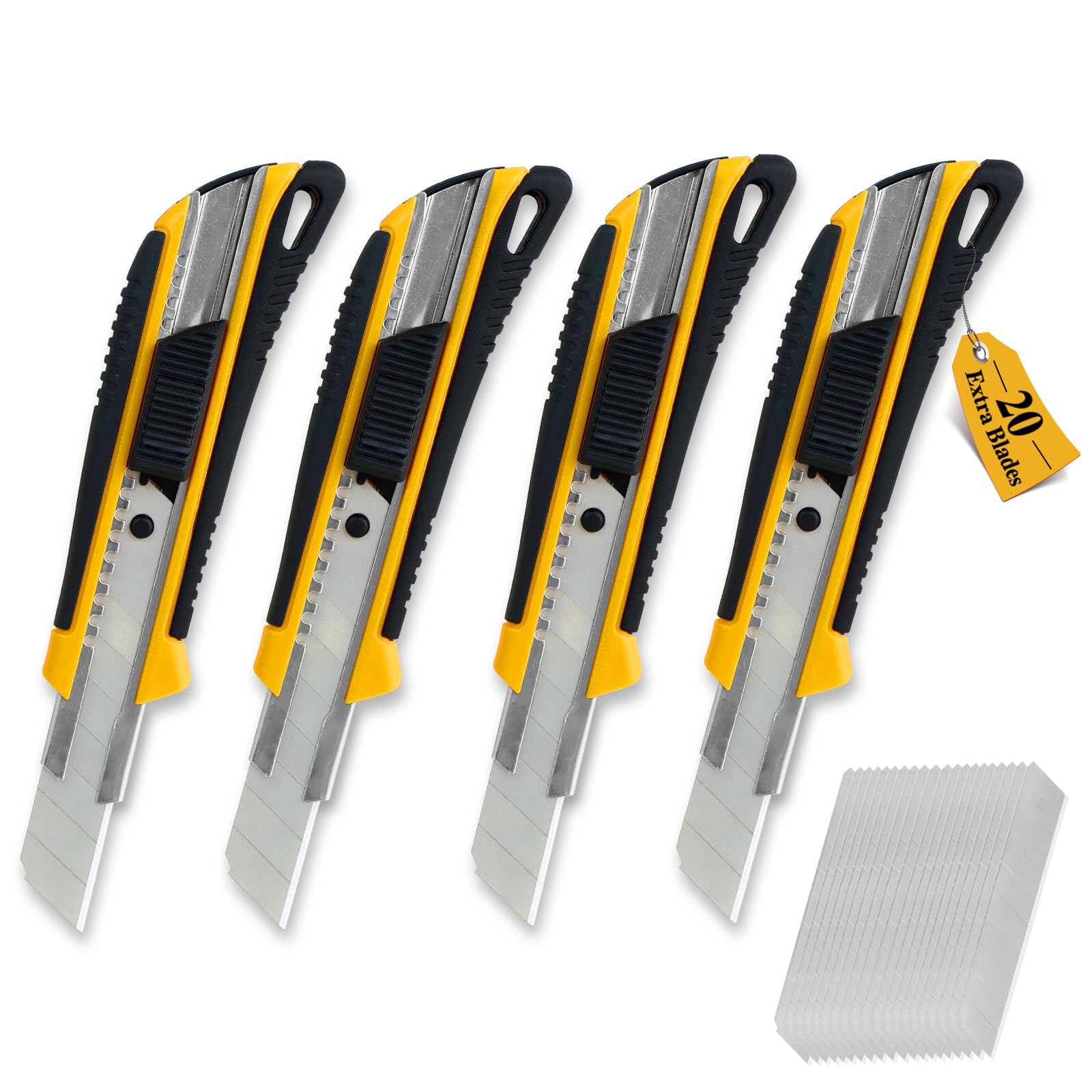 XPOOP 3 Pezzi Tagliaparte, Mini Taglierino Tascabile, Box Cutter, Mini Utility Lama Retrattile, Coltello Ufficio Taglierina, Mini Coltelli Multiuso Taglierino, Coltello Portatile Retrattile