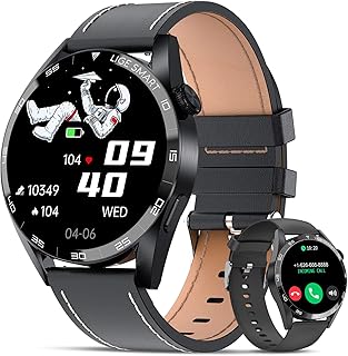 Smart Watch with Bluetooth Call for Android iOS Phones, 1.32" Touch Screen Heart Rate Sleep Monitor Text Notification Pedometer, IP67 Waterproof Activity Fitness Tracker Smartwatches for Men