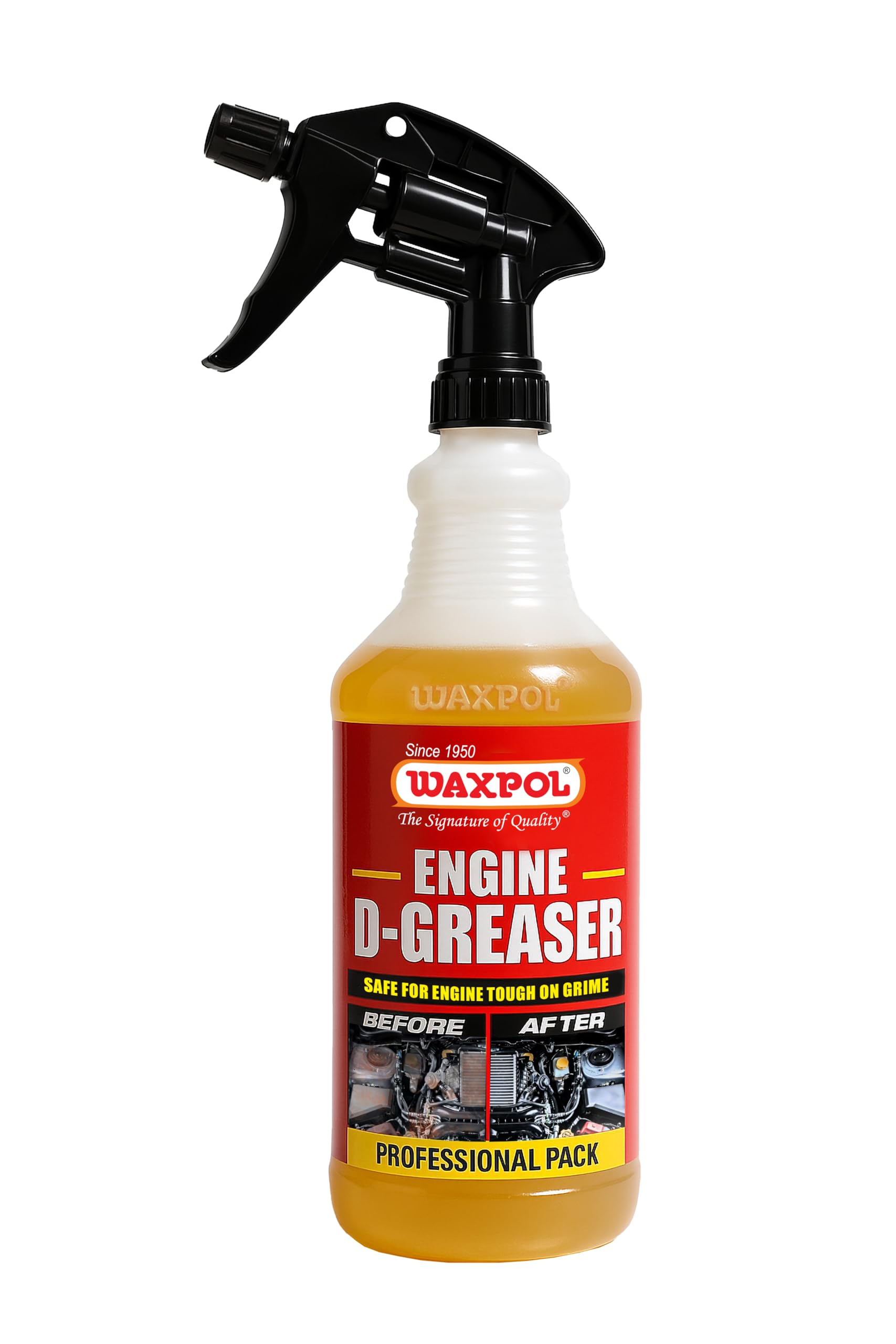 Waxpol Engine Degreaser & Cleaner Concentrate 1L | Quick-Clean Oil/Grease Remover | For Cars, Bikes, Trucks (Petrol/Diesel) | Garage Floor & Kitchen Chimney Filter Cleaner
