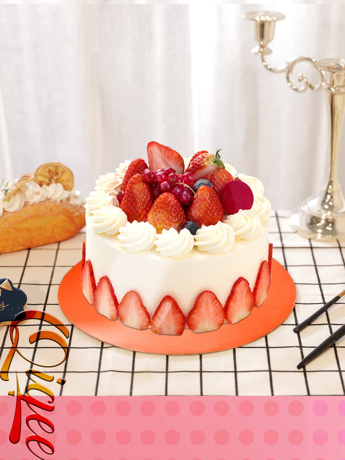 Qiqee White 11 Inch Wave Cake Boards 15-Packs Squares Base