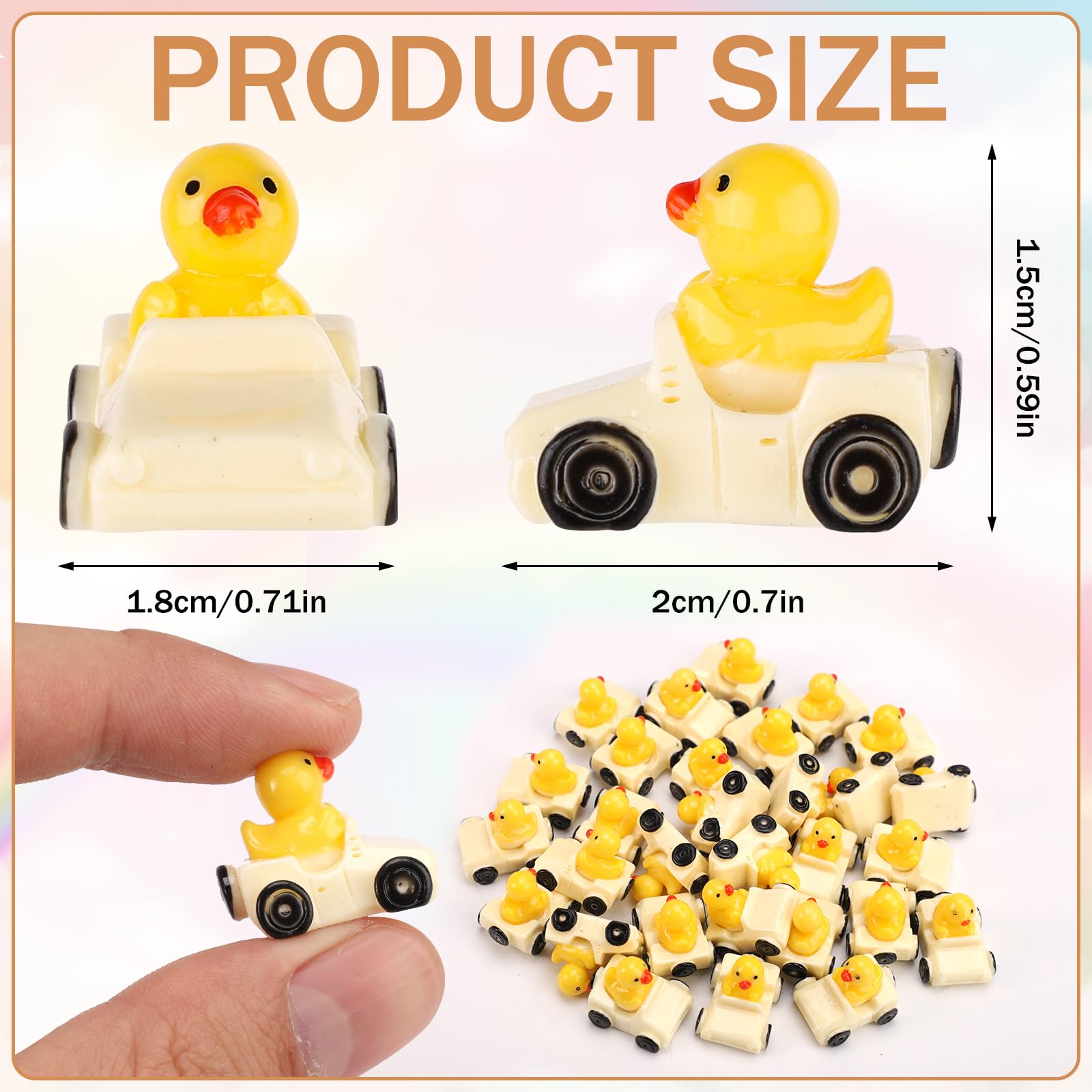 Tinoaly 30pcs Miniature Duck Figures - Image 2